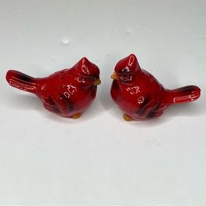Cardinal Handpainted Salt & Pepper Shakers by Mikasa
